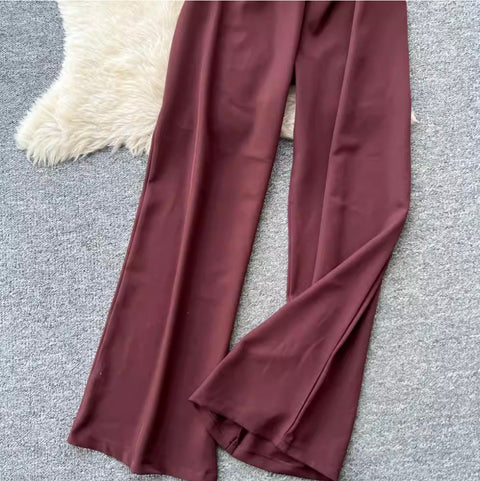 Suit-collar Blazer & Trousers OL 2Pcs