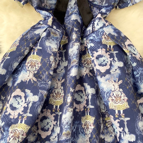 French Style Mesh Patchwork Floral Dress