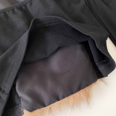 Niche Furry Patchwork Hollowed Top