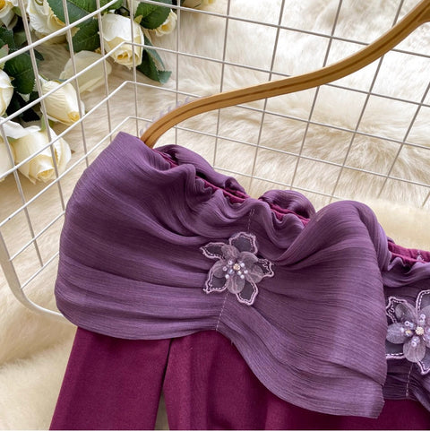 Niche Beaded Off-shoulder Slim Top