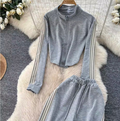 Zipped Sweatshirt & Trousers Sportswear 2Pcs