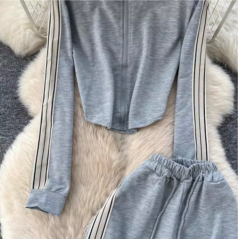 Zipped Sweatshirt & Trousers Sportswear 2Pcs