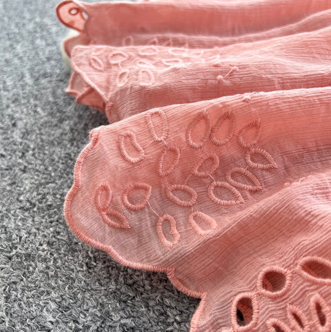 Elegant Hollowed Embroidery Dress