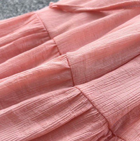 Elegant Hollowed Embroidery Dress