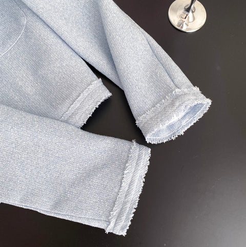 Casual Metal Single-breasted Top