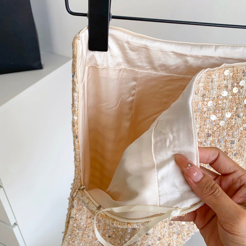 Furry Patchwork Blazer & Skirt 2Pcs