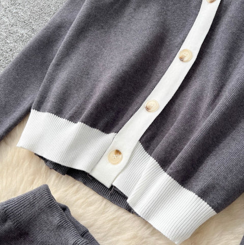 Vest & Sweater & Trousers Knitted 3Pcs