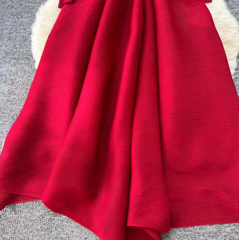 Crew Beaded Neckline A-line Dress