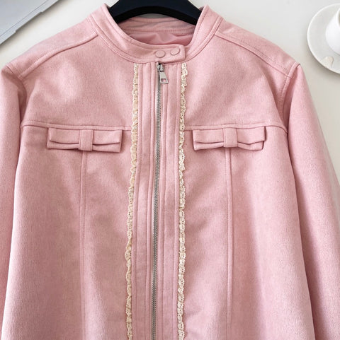 Sweetie Lace Patchwork Pink Jacket