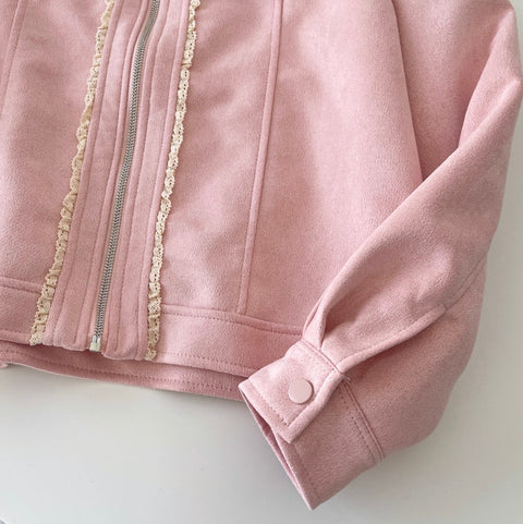 Sweetie Lace Patchwork Pink Jacket