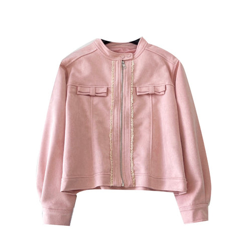 Sweetie Lace Patchwork Pink Jacket