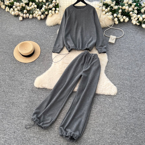 Sweatshirt & Ankle-slim Trousers Sportswear 2Pcs