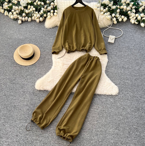 Sweatshirt & Ankle-slim Trousers Sportswear 2Pcs