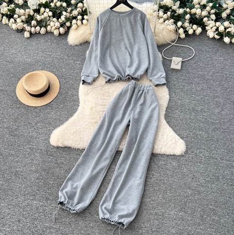 Sweatshirt & Ankle-slim Trousers Sportswear 2Pcs