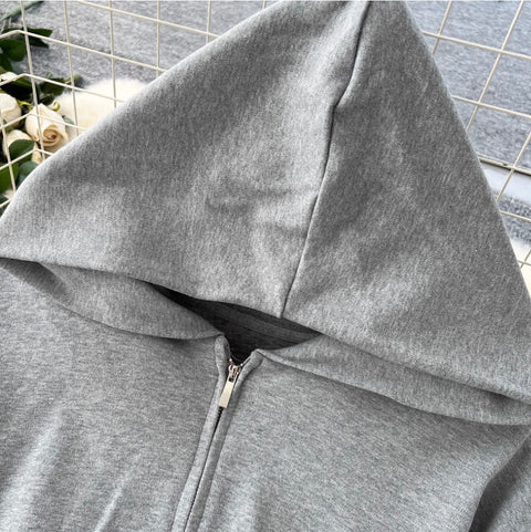 Zipped Hoodie & Draped Trousers 2Pcs