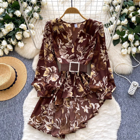 Irregular Design Leopard Print Shirt