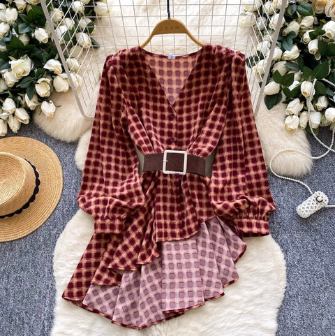 Irregular Design Leopard Print Shirt