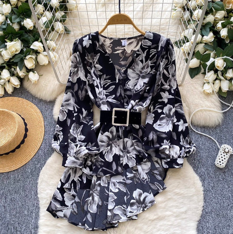 Irregular Design Leopard Print Shirt