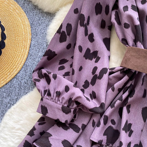 Irregular Design Leopard Print Shirt