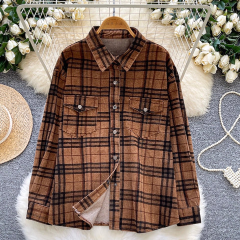 Plaid Sunscreen Shirt with Belt