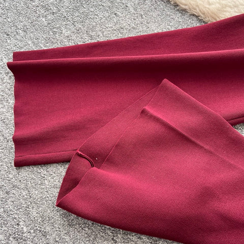 Loose-fit Sweater & Trousers Knitted 2Pcs