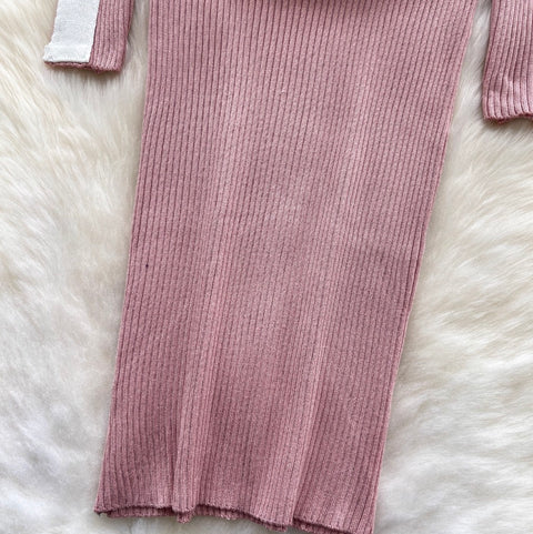 High-end Turtleneck Slim Knit Dress