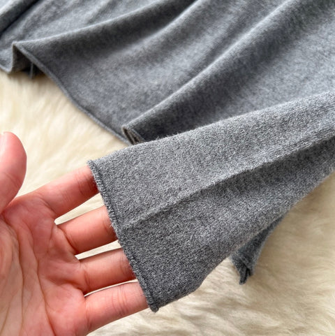 Tweed Vest Dress & Sweater 2Pcs