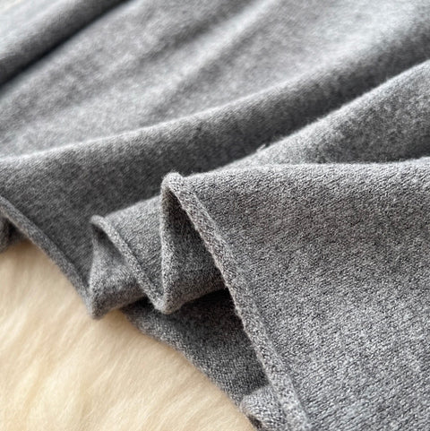 Tweed Vest Dress & Sweater 2Pcs