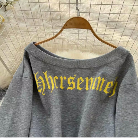 Print Sweatshirt & Trousers Sportswear 2Pcs