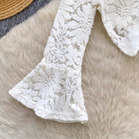 V-neck Furry Patchwork Bottoming Top