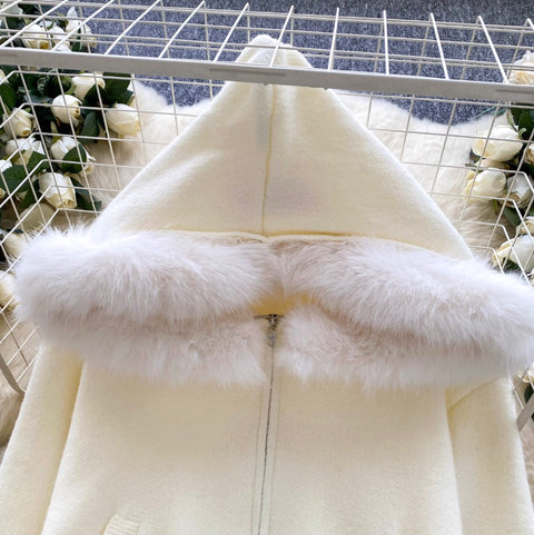 Furry Hooded Patchwork Hoodie