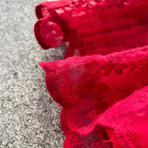 French Style Patchwork Mesh Dress