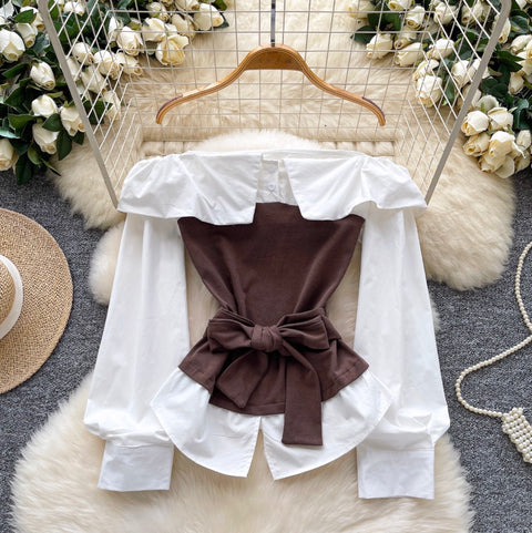 Faux Two-pieces Knotted Top