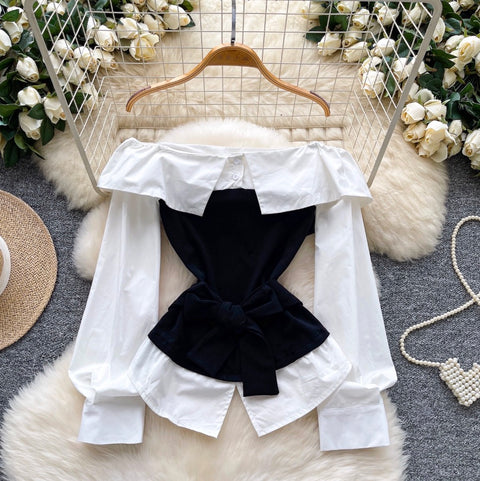 Faux Two-pieces Knotted Top