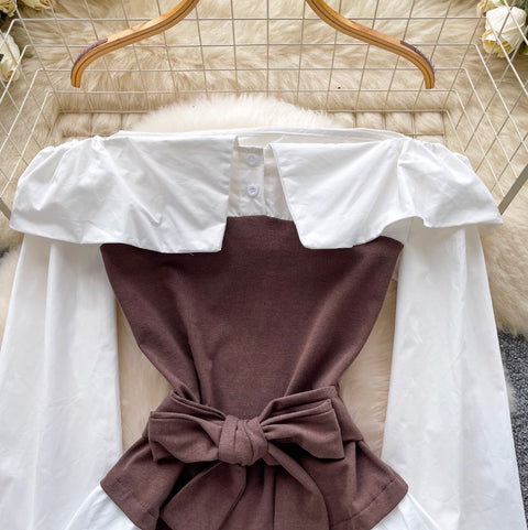 Faux Two-pieces Knotted Top