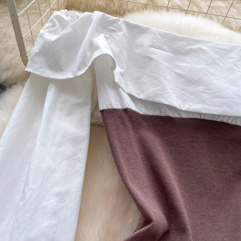 Faux Two-pieces Knotted Top