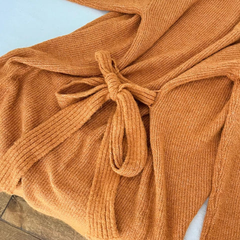 Cardigan & Slip Dress & Ribbon Knitted 3Pcs