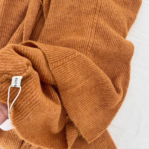 Cardigan & Slip Dress & Ribbon Knitted 3Pcs