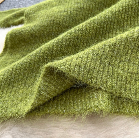 Asymmetric Knitwear & Skirt Knit 2Pcs