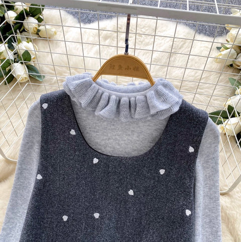 Sweetie Sweater & Polka-dot Dress 2Pcs