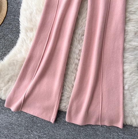 Draped Soft Knit Sportswear Trousers