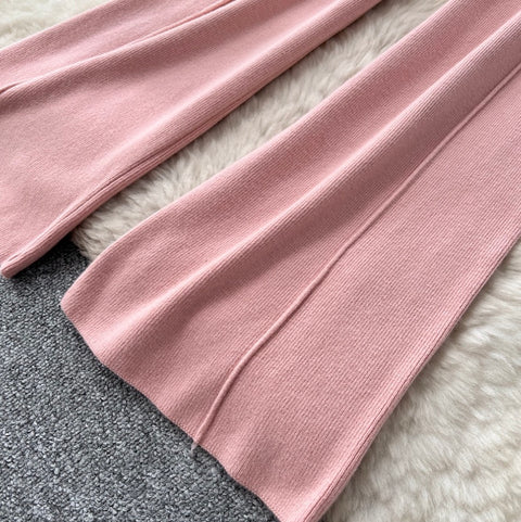 Draped Soft Knit Sportswear Trousers