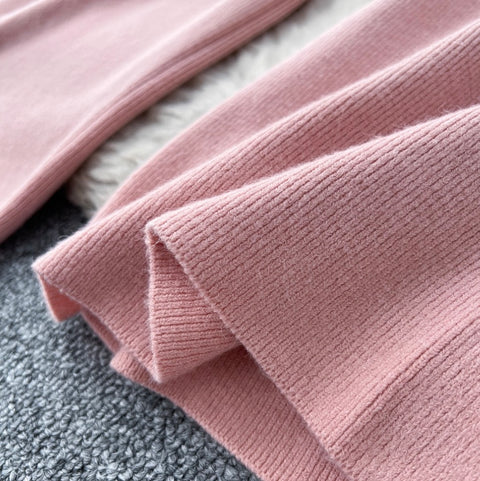 Draped Soft Knit Sportswear Trousers