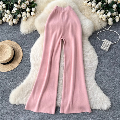 Draped Soft Knit Sportswear Trousers