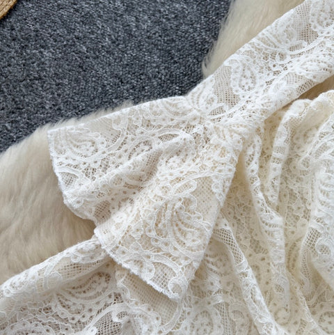 Off-shoulder Lace Fishtail Dress