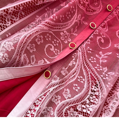 Beaded Lapeled Floral Embroidery Dress