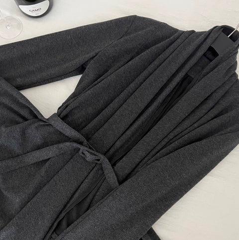 Irregular Design Dark Gray Cardigan