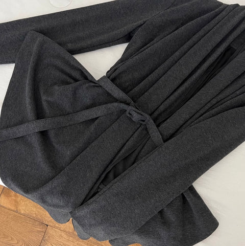 Irregular Design Dark Gray Cardigan