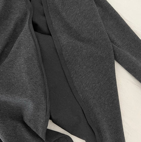 Irregular Design Dark Gray Cardigan