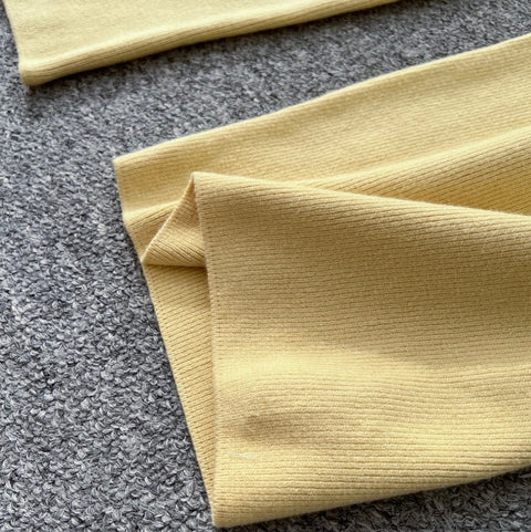 Fringed Knitwear & Wide-leg Trousers 2Pcs